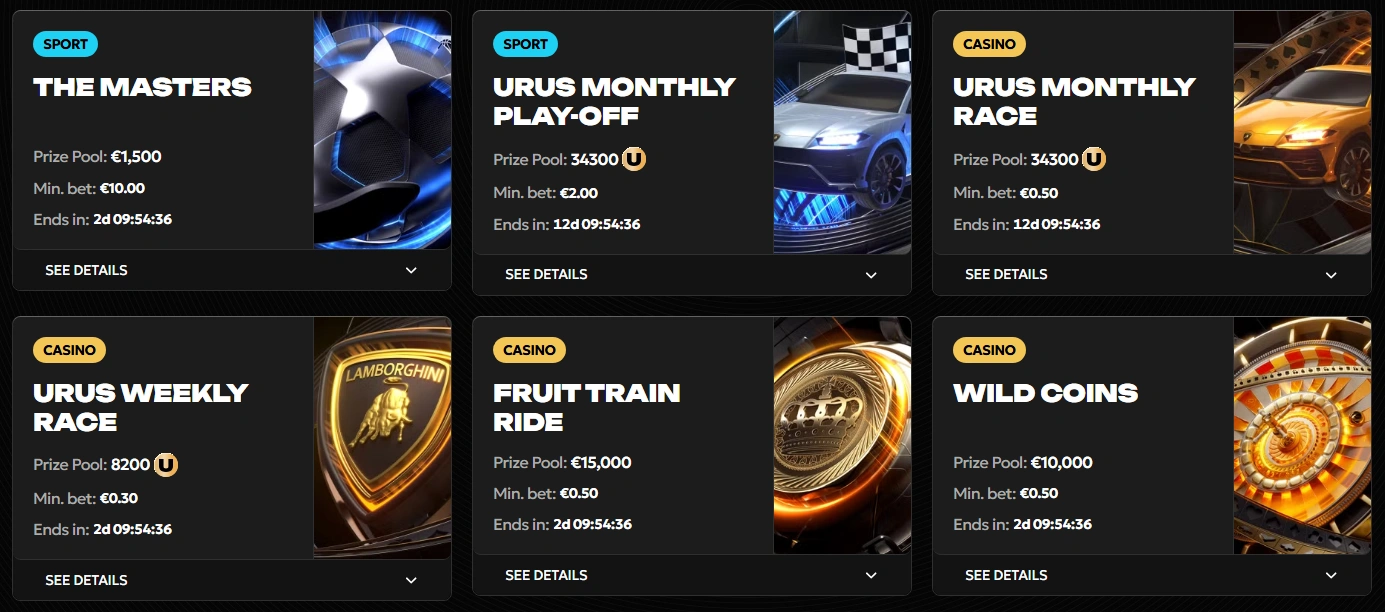 Spinsy Casino Tournament Leaderboard